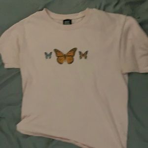 Pink butterfly tee shirt
